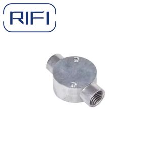 Quality 20mm Through Way Circular Junction Box For Surface Mounting BS4568 Standard Two Way for sale