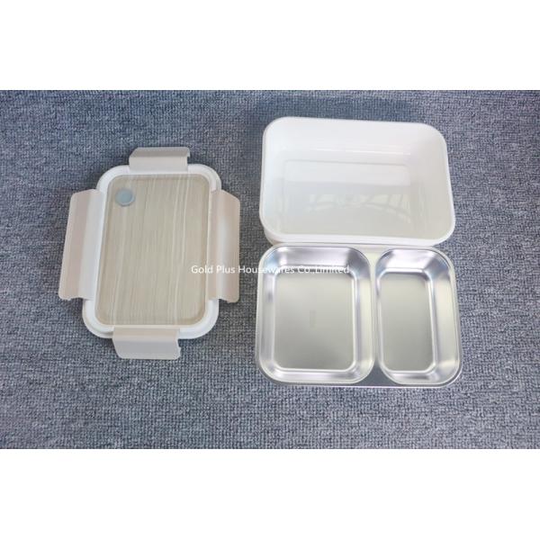 Portable 201 Stainless Steel Thermal Bento Box With 3 Compartments