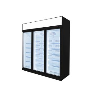 R290a HD Glass 3 Door Freezer Upright Commercial With AD Board