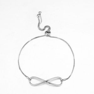 Cubic Zirconia Sterling Silver Eternity Bracelet 13cm Silpada