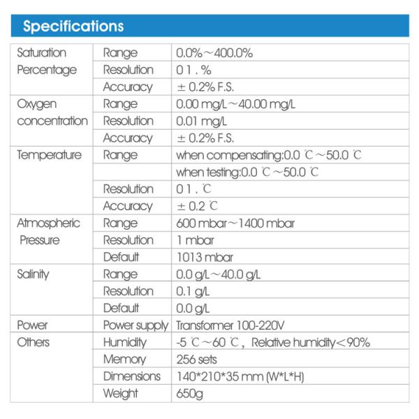 Professional Water Testing Dissolved Oxygen Meter DO Tester with IP67 Protection Grade