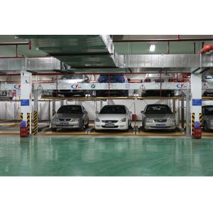 Steel Rope Double Decker Parking System 2 Levels Garage Car Lift