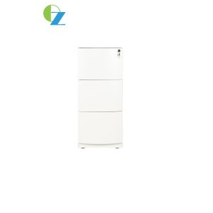 White Color 3 Drawer Vertical Filing Cabinet With Anti Tilt Function