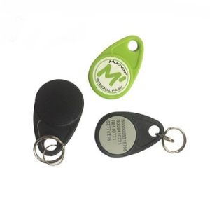 OEM Plastic Passive RFID Key Fob Tag 1- 6cm Read Distance ISO14443A Standard