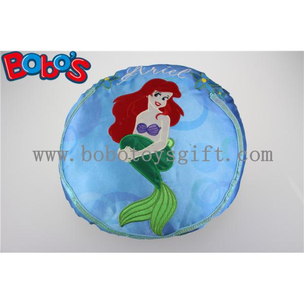 Buy Round Stuffed Pillow with Embroidery Little Mermaid Girl at wholesale prices