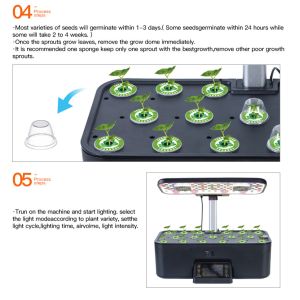 Timer Function Enabled Intelligent Hydroponic Planter in White Powered by