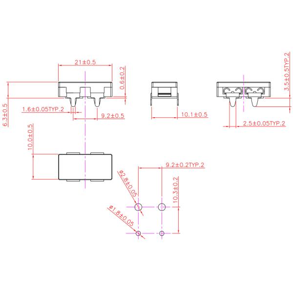 SL-25A Middle Medium Standard ATO ATC ATY 257 287 Car Blade Fuse Clip