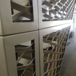 Aluminum expanded metal mesh Curtain Wall GOLD COPER COLOUR