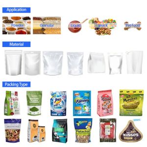 Automatic Pouch Packing Machine 10-80bags/min 380V Electric