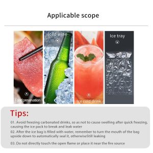 PE Material Structure Transparent Custom Disposable Ice Cube Plastic Packaging