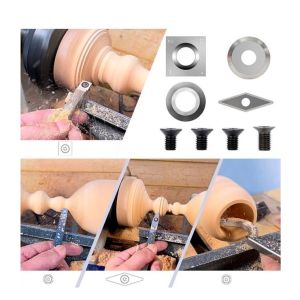Standard Tungsten Carbide Woodturning Cutters Fits Most Woodturning Tools Easy