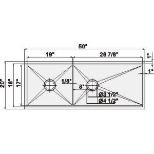 Durable High End Utility Sink Easy Installation Round Shape With Double Bowls