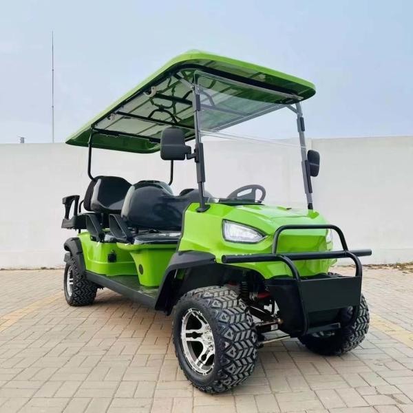 Four Seat 60v 100ah MacPherson Independent Suspension Electric Golf Cart Off-Road Tires