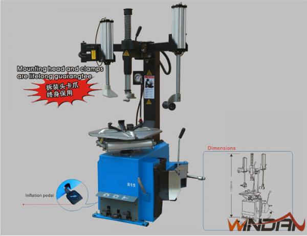 Buy Capable Of Handling Stiff Tire Changer and Balancer With Semi Automatic Pneumatically Operating at wholesale prices