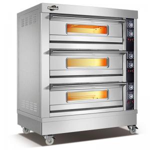 China Commercial Baking Equipment 3 Deck 6 Tray Pizza Bakery Oven Price For Sale,Electric Ovens Bakery on sale