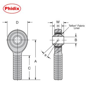 SSHMY-T Series Stainless Steel PTFE-Lined Rod Ends | High Load Capacity &