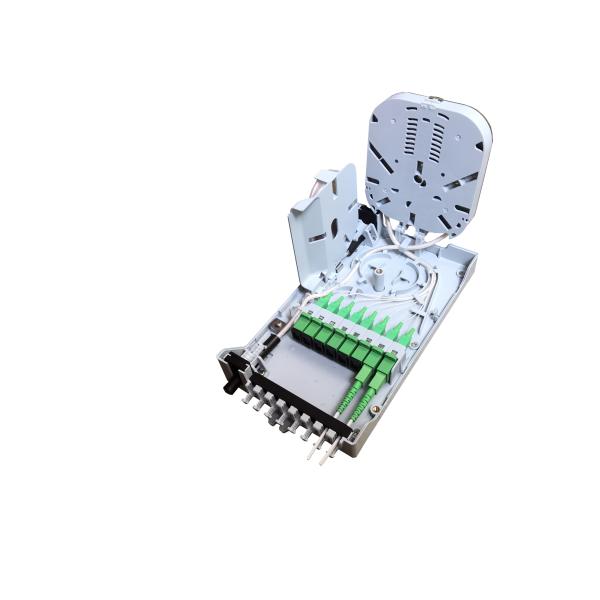 GFS-8ZT-2,fiber distribution box,splitter box,Max Capacity 8 cores,,size 235*126*52mm, Material: PC+ABS,IP 65