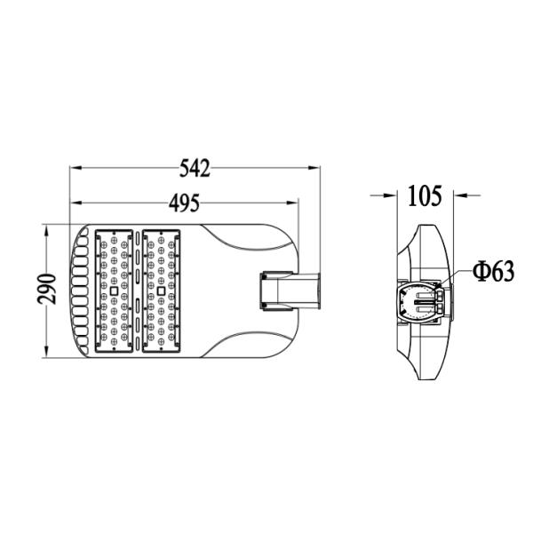 IP65 Waterproof Solar LED Street Light 120w Certified By TUV Leyond Patent