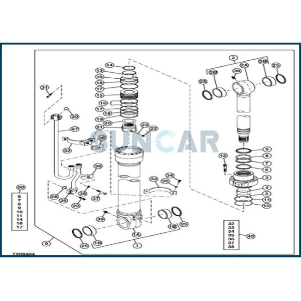 Buy 4662884 Positioning Cylinder Seal Kit fits DEERE 2154D 2054 at wholesale prices