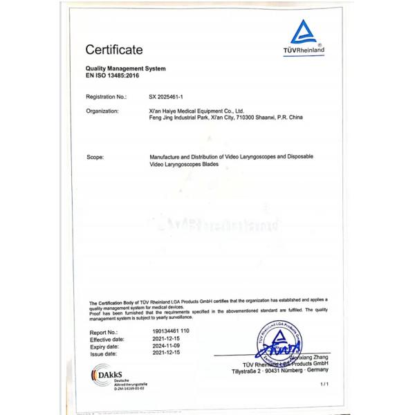 Endurance Endotracheal Intubation Video Laryngoscope Set 6 Hours Long Battery