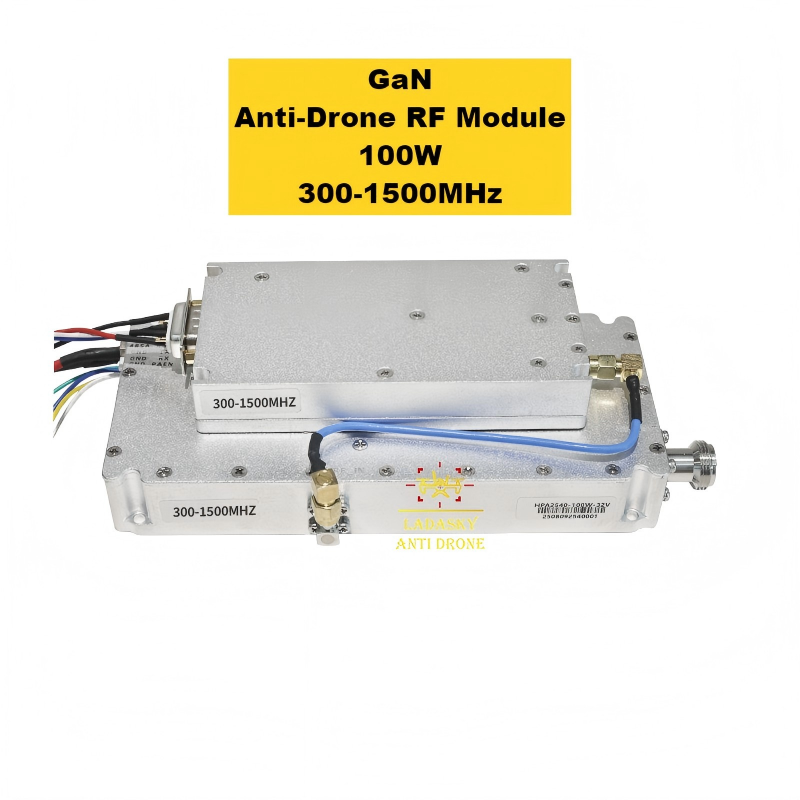 100W GaN RF Power Amplifier 300-1500MHz for Anti-Drone Systems