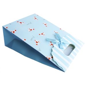 Custom Logo Recyclable Grey Board Gift Bag with UV Printing