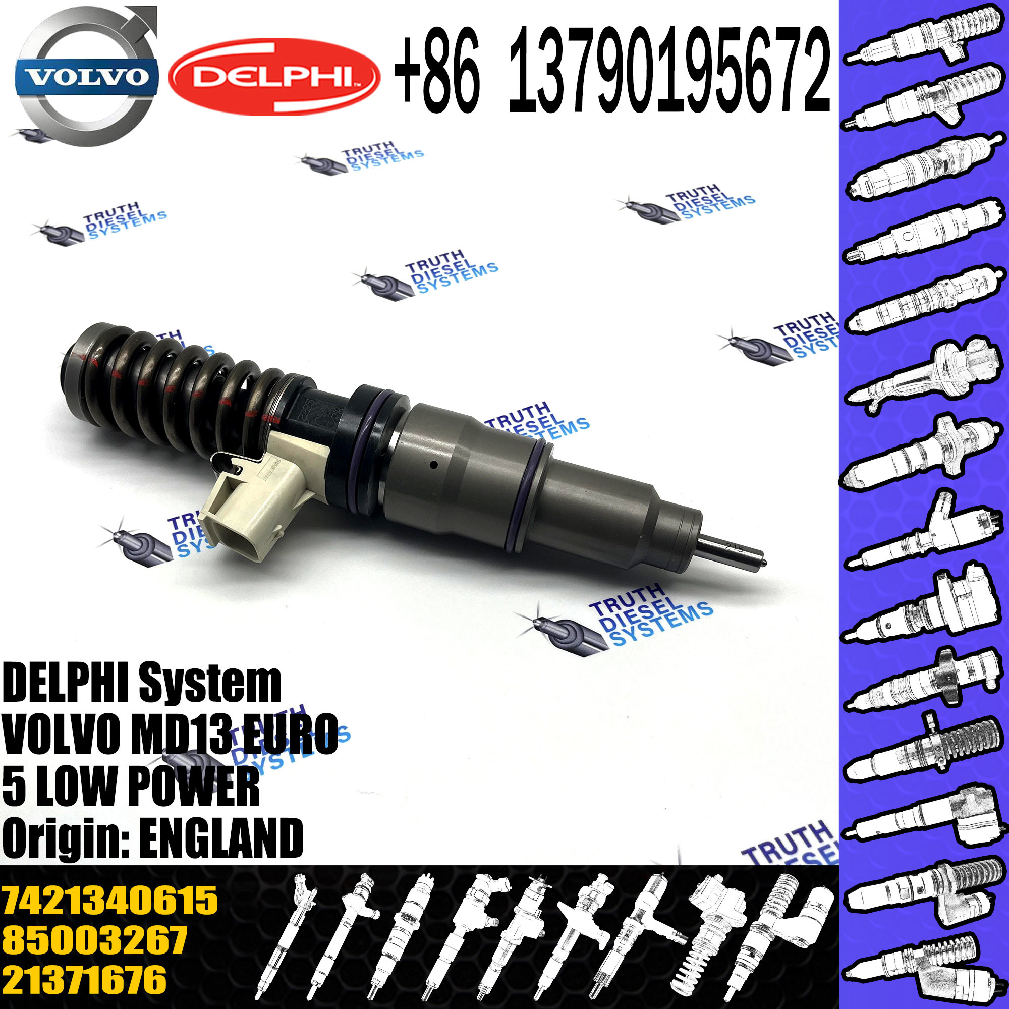 High Quality Diesel Fuel Injector 21371676 7421340615 21340615 85003267