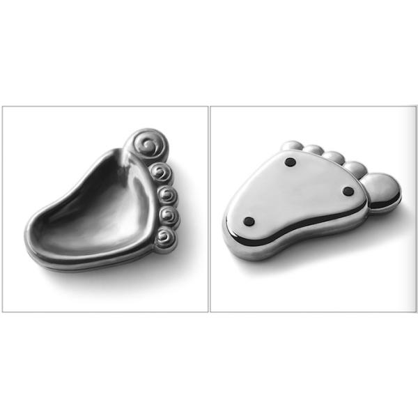 Fashion Creative Practical Silver Grey Plating Process Die Casting Zinc Alloy Vintage Pocket Ashtray 6.5*9cm