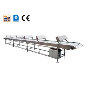 Stainless steel column cooling conveyor belt with cooling fan