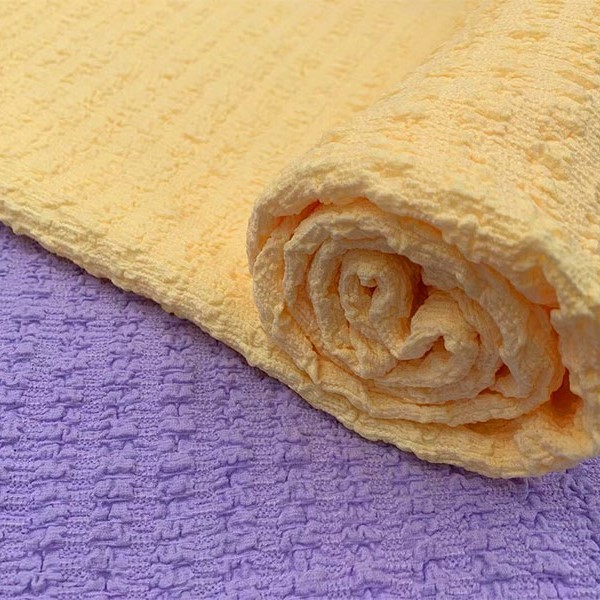 Buy Breathable Spandex Polyester Knit Crinkle Bubble Fabric Jersey at wholesale prices