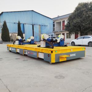 Hand Operated Material Handling Trolley , 12T Automatic Transfer Cart