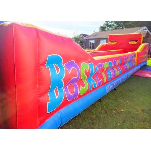 Inflatable Two Persons Bungee Run With Baketball Hoop For Inflatable Sports