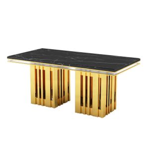 Modern Oversize Dining Table With Marble Top For Functionality