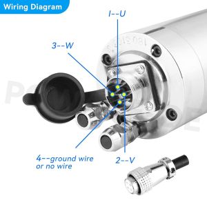 2.2KW Water Cooling Spindle Motor 220V 24000RPM For CNC Woodworking Engraving