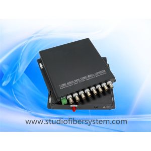 8CH PTZ AHD fiber converter with aluminum case for 8 720P 1080P AHD camera