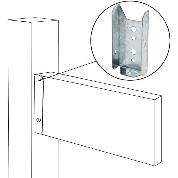Single-side Bracket 2x4 Wood Pergola/Gazebo Saddle Joist Stainless Steel Connectors