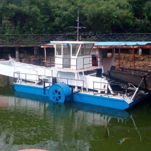 Quality Water Rubbish 12m3 Trash Skimmer Vessel River Garbage Collecting Boat for sale