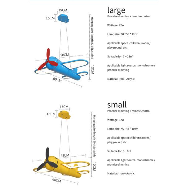 Children's Led Pendant Lamp Airplane Nordic Hanging kids room decoration boys(WH-MA-151)
