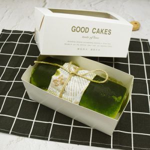 Marble White Rectangle Towel Roll Cake Box Embossing Surface
