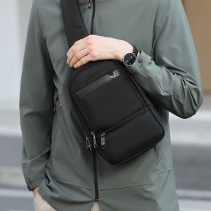OEM ODM Lightweight Waterproof Crossbody Bag Mens Sling Backpack With Usb Port