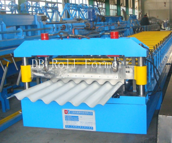 380V 50Hz 840 Roof Tile Corrugated Roll Forming Machine With Colored Steel Plate