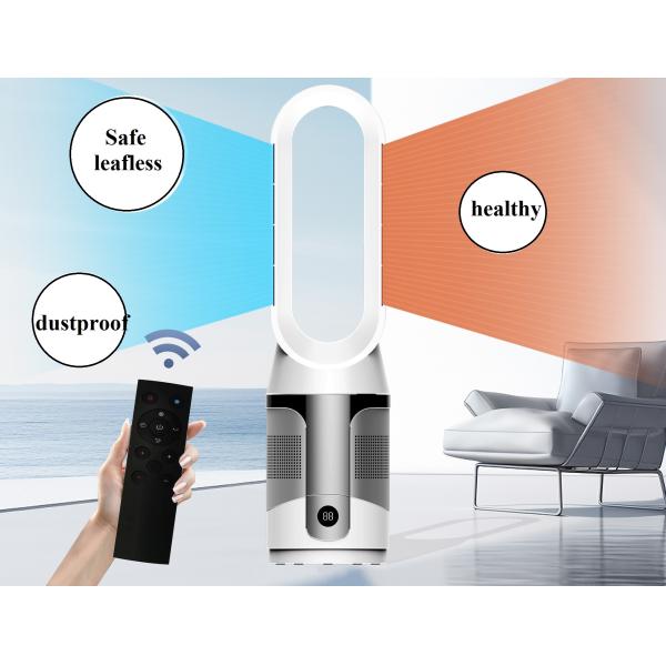 20 Inch Bladeless Cooling Heater Tower Fan with Hepa Air Purifier NO Adjustable Height