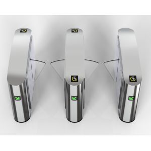 Quality 550mm Passage Width Flap Turnstile Gate with RS232 Communication Interface for sale