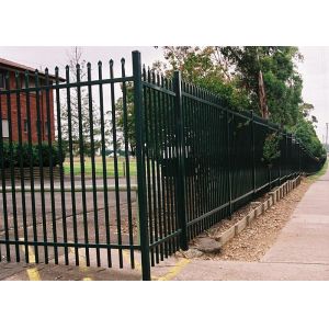 Customized Steel Tube Fence Galvanized Industrial Security Fencing For Villas