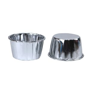 Rose Gold Custom PET Rolled Rim Paper Baking Muffin Cups