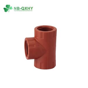 Quality High Pressure Pn16 Red Pph Pipe Fitting Female Tee Plastic Tees with Round Head Code for sale