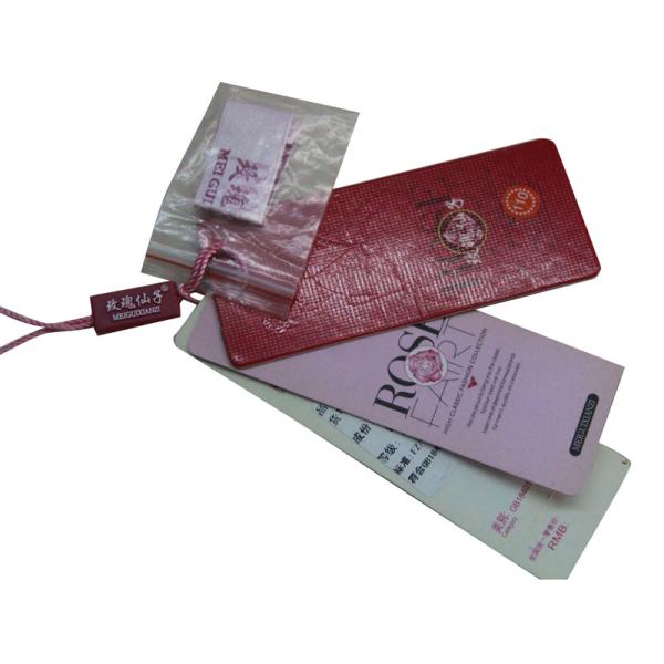 Pink 800gsm Paper Clothing Hang Tags For Lady Underwear