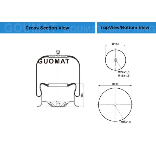 ​4758NP01 Truck Air Springs AIRTECH 135852 For Mercedes A9453200017 Model Actros