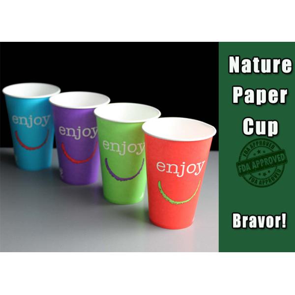 Buy Disposable Drinking Cold Drink Cups 300ml Skid Resistant Flexo Printing at wholesale prices