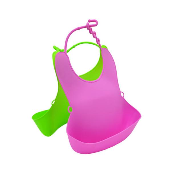 Anti - Bacterial Toddler Dribble Bibs , Multifunctional Soft Silicone Bib Easy To Clean